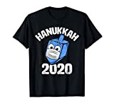 Divertente Hanukkah 2020 Dreidel indossa maschera viso Maglietta