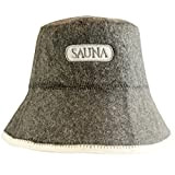 DIYer® - Cappello da sauna, incluso eBook Sauna, con scritta Sauna, in 100 % cotone/feltro