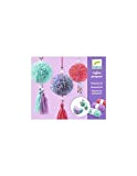 Djeco - Set di pompon a pompon, per bambini tra le età 7 e i 13, multicolore (DJ09835)