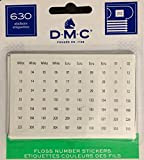 DMC 6103 - Adesivi con Numero di Filo, 640 Adesivi