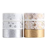 DOMELAY Washi Tape Stampa a Caldo 15 Mm Decorativo /Argento per