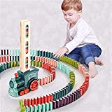 Domino Blocks Set,Automatic Domino Train Set,Building And Stacking Toy Blocks Domino Set,Fun And Colorful Train, for 3-7 Year Old Toys,Boys ...