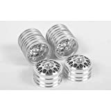 Double Trouble "3" Aluminum Dually 1.9" Glue On Wheels 12mm Hex SILVER Z-W0194