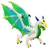 Doyomtoy Bambini Dragon Figure Model,Drago Volante Ghiaccio,Figura Dipinta a Mano,Figure in Dragon Model Collection Educational Toy(Drago di verde)