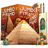 Dr. Daz - Kit di Scavo Archeologico Grande Piramide-Scavare 12 Fossili Egizi-Giocattoli Educativi Compleanno Egiziani Bambini 6 7 8 9 ...