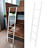 DREANNI Dormitori Bianchi Twin Loft Bed Ladder con Ganci, Pavimento-Stand Scala Aello per il Rimorchio Di Viaggio Camper, Camera Dei ...