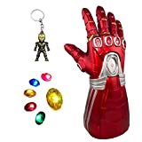 Dreariv Iron Man Infinity Guanto di Sfida per I Bambini, Iron Man Infinity Guanto con 6 LED Magnetica Pietre Cosplay ...