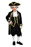 Dress Up America- Abito Storico Alexander Hamilton Bambini, Multicolore, taglia 4-6 anni (vita: 71-76, altezza: 99-114 cm), 879