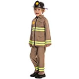 Dress Up America- Bambini KJ Pompiere Costume, Multicolore, taglia 4-6 anni (vita: 71-76, altezza: 99-114 cm), 845-S