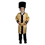 Dress Up America- Bambino Ebraico Vestaglia Grand Rabbi Costume, Multicolore, taglia 1-2 anni (vita: 61-66, altezza: 84-91 cm), 382-T2