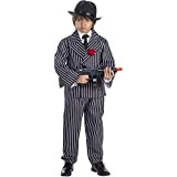 Dress Up America- Bambino Pinstriped Gangster Costume, Multicolore, taglia 3-4 anni (vita: 66-71, altezza: 91-99 cm), 781-T4