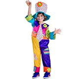 Dress Up America- Costume da Clown da Circo Bambini, Multicolore, taglia 8-10 anni (vita: 76-82, altezza: 114-127 cm), 851-M