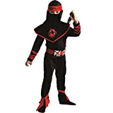 Dress Up America- Costume Guerriero Ninja Bambini, Multicolore, taglia 8-10 anni (vita: 76-82, altezza: 114-127 cm), 784-M
