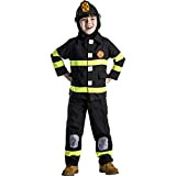 Dress Up America- Premiato Deluxe Pompiere Vestire Costume per Bambini Unisex Children, Multicolore, età 3-4 (Vita 26-28, Altezza 36-39 Pollici), ...