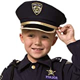 Dress Up America-Pretend Play Police Hat For Kids/Adults Fedora children, Blu, adulti taglia unica, H226-PoliceHat-bl-kids