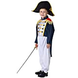 Dress Up America- Set di Costumi storici coloniali Generali per Bambini Unisex Children, Multicolore, taglia 12-14 anni (Vita: 86-96, Altezza: ...