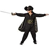 dressforfun 900518 - Costume da Bambino Zorro, Mantello Maschera e Cappello Inclusi (140)