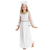 dressforfun Costume da bambina - Incantevole angelo | Lungo vestito con maniche scampanate in tulle trasparente | Aureola (10-12 anni ...