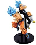 dsfew Dragon Ball Super Blue Battle Son Goku Vegeta Anime Figure 20cm-Super Saiyan Man-Figure Decorazione Ornamenti Collezionabili Giocattoli Animazioni Modello ...