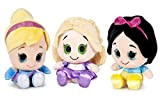 DSNEY Famosa Softies - Pack di 3 Peluche Rapunzel, Biancaneve e Cenerentola Glitzies 6'29 "/ 16cm qualità Super Soft 760015682