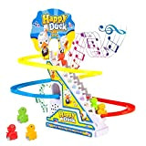 Duck Roller Coaster Toys - Giocattolo elettrico per scale rampicanti per anatra Set di piste per montagne russe per bambini ...
