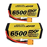 DXF 4S Batteria Lipo 14.8V 100C 6500mAh Batteria rigida con spina XT90 per veicoli RC 1/8 e 1/10 Auto RC ...
