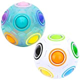 Easehome Magic Rainbow Ball 2 Pack Arcobaleno Speed Puzzle Cube Magico Cubo Giocattolo Educativo per Bambini