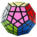 EASEHOME Megaminx Cubo Magico Speed Puzzle Cube, Dodecaedro Magic Cube con PVC Adesivo per Bambini e Adulti, Nero