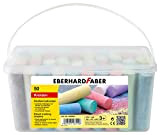 Eberhard Faber 526550 - Pastelli stradali in 6 colori brillanti, secchio con 50 pastelli, per dipingere in modo colorato su ...