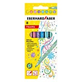 Eberhard Faber 551009 - Pennarelli glitterati in 8 colori pastello, spessore mina 3 mm, lavabili in astuccio di cartone, per ...
