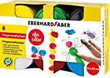 Eberhard Faber 578606 - Set di colori a dita EFA Color con 6 barattoli da 40 ml ciascuno, ad asciugatura ...