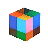 ECBANLI CMY Color Cube, 40mm RGB Dispersion Vetro Acrilico CMYcube Prisma, Giocattolo Fisico e Decorazione Desktop