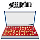 econoLED Rulercosplay Fairy Tail Lucy Set di 25 Chiavi Zodiaco Oro + Catena