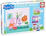 Educa 16817 Bambini Puzzle Progressive Peppa Pig 12-16-20-25 Cartone | Puzzle Progressive | Educa crea giochi educativi per migliorare l'agilità ...