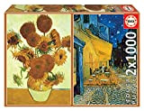 Educa Adult 2x1000 Los Girasoles + Terraza de Café Por La Noche, V. Van Gogh Puzzle 2x1000 Cartone | Puzzle ...