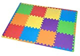 Edukit - Tappeto a puzzle in schiuma per il gioco dei bambini, 12 pezzi in EVA, piastrelle in schiuma multicolore