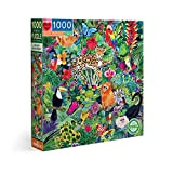 eeBoo Amazon Rainforest 1000 pezzi cartone riciclato per adulti-Puzzle sulla foresta amazzonica, Multicolore, 0689196510502
