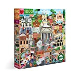 eeBoo Piece and Love Roma - Puzzle quadrato per adulti, 1000 pezzi, multicolore