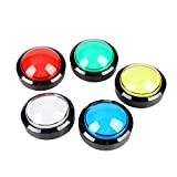 EG STARTS 5x 60mm LED a forma di pulsanti illuminati a cupola per giochi arcade a gettone (ogni colore di ...