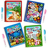 EKKONG 4 pezzi Magic Water Drawing Book, Libro di pittura ad acqua per bambini, Libro da Colorare ad Acqua con ...
