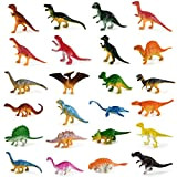 EKKONG Dinosauro Giocattolo, 24 Pezzi Mini Dinosauri Giocattoli Calendario Avvento Riempitivi Natale Regalo per Bambini Ragazzo Ragazza 4 5 6 ...
