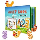 EKKONG Montessori Quiet Book, Busy Book Libri Sensoriali Libro Sensoriale Neonati Puzzle Giocattoli Educativi per Bambini Sviluppare Abilità di Apprendimento ...