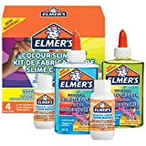 ELMER'S Kit per Slime Colorato, include Colla Vinilica Colorata Semitrasparente, Colori Assortiti, con Liquido Magico Attivatore di Slime, 4 Pezzi