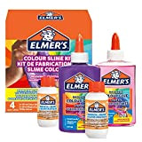ELMER'S Kit per Slime Colorato, include la Colla Vinilica Colorata Lavabile, Colori assortiti, con Liquido Magico Attivatore di Slime, 4 ...