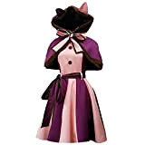Emyzkc Alice nel Paese delle Meraviglie Cheshire Cat Cosplay Costume Halloween con Cappuccio Viola Fancy Dress