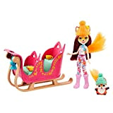 Enchantimals- Avventure Bambola di Felicity la Volpe, Cucciolo Flick, Slitta e Accessori Giocattolo per Bambini 3+Anni, GJX31