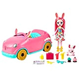 Enchantimals Bunnymobile -  Automobile Convertibile con Bambola e Coniglietto Twist - Set da 10 Pezzi - Auto da 26 cm ...