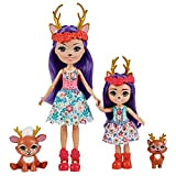 Enchantimals Cofanetto sorelle con mini bambole Danessa e Danetta Biche, 2 mini figurine animali e accessori, giocattolo per bambini, HCF80