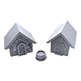 EnderToys Stone Houses, Terrain Scenery for Tabletop 28mm Miniatures Wargame, 3D Printed And Paintable