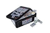 Engelhart- Grande Dominos Colorate in Scatola Metallo, gioco tattica per bambini e adulti (Doppio 12)